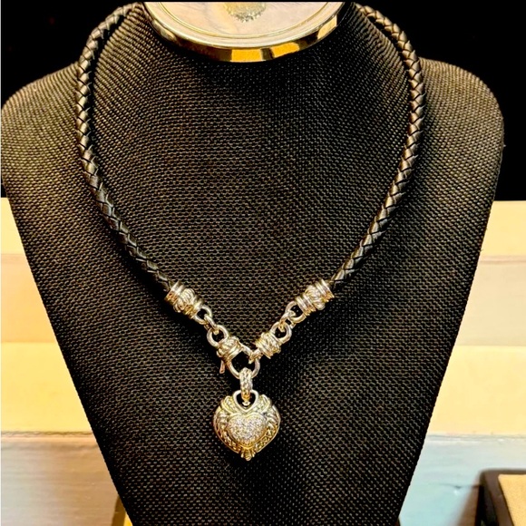 Silver Heart Pendant Necklaceby Judith Ripka 🖤🖤